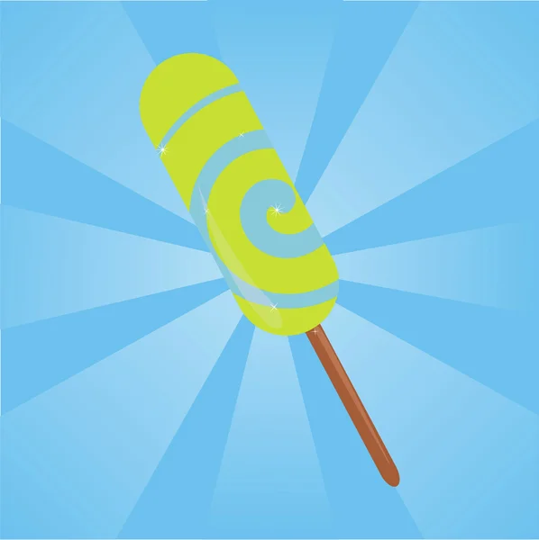 Lollipop over blue background — Stock Vector