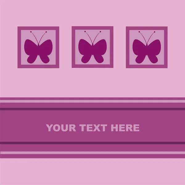 Pillangó kártya — Stock Vector