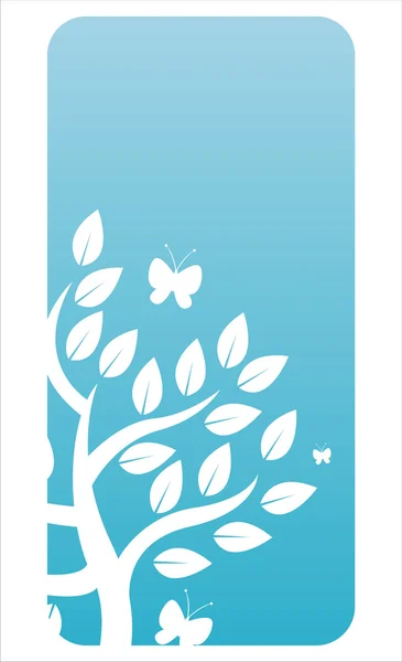 Bannière florale bleue — Image vectorielle