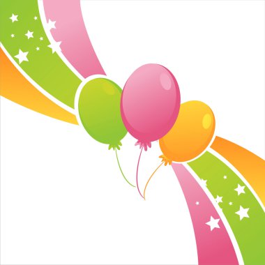 Birthday balloons background clipart