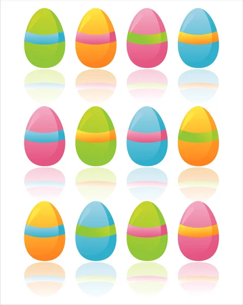 Colorful easter eggs — Stock Vector