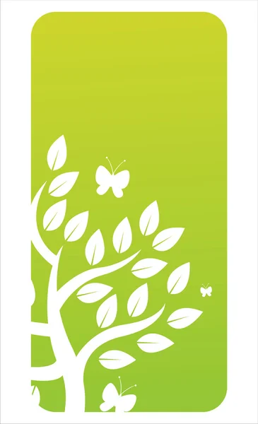 緑の花のバナー — ストックベクタ