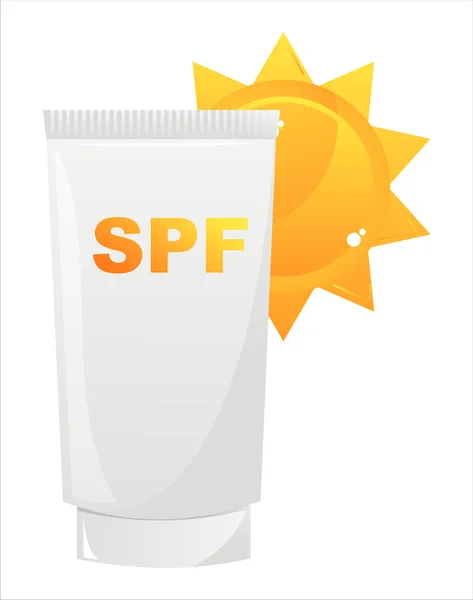 stock vector Sunblock cream