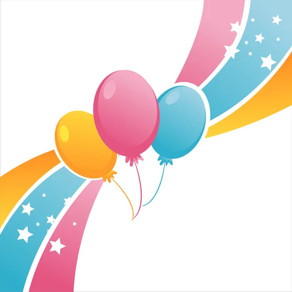 День народження повітряні кулі фону — стоковий вектор