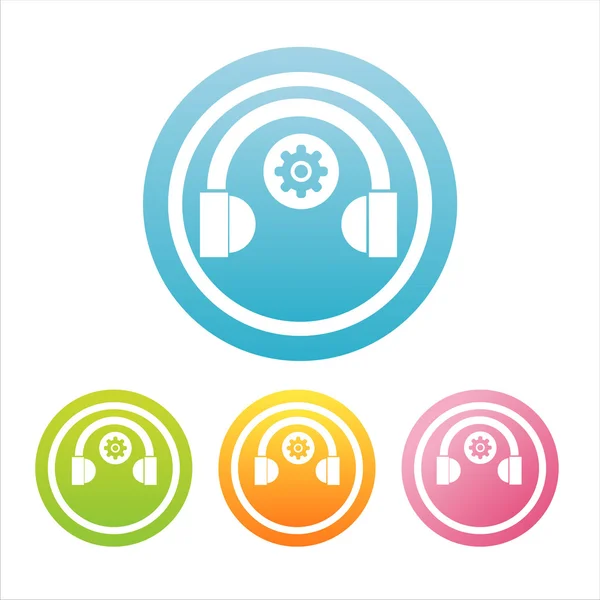 Colorful headphones signs — Stock Vector