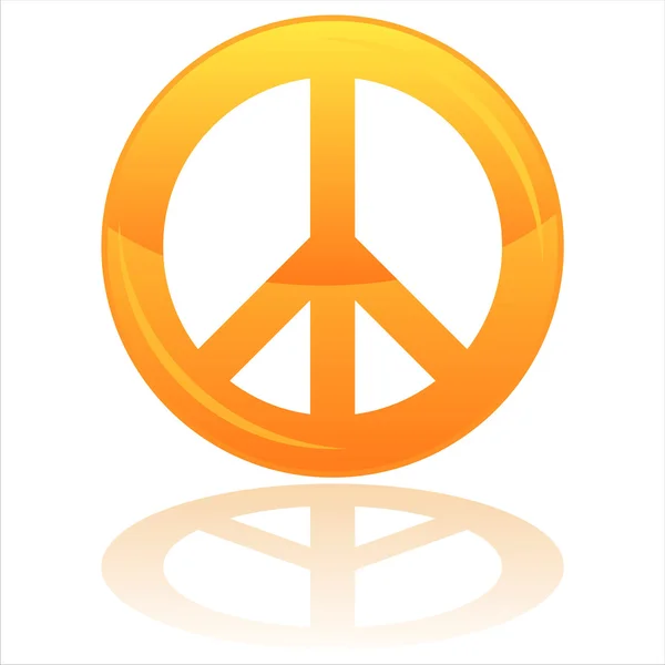 Béke-szimbólum elszigetelt fehér — Stock Vector