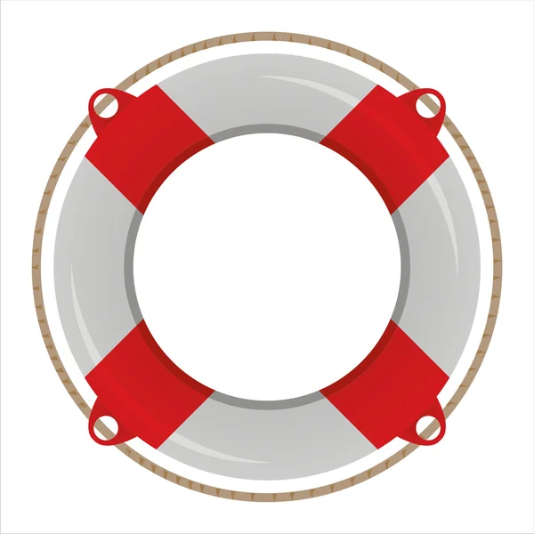 Life buoy isolated on white — Stock Vector