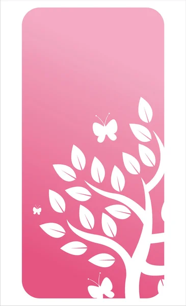 Rózsaszín virágos banner — Stock Vector