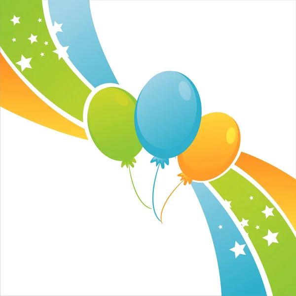 День рождения воздушные шары фон — стоковый вектор