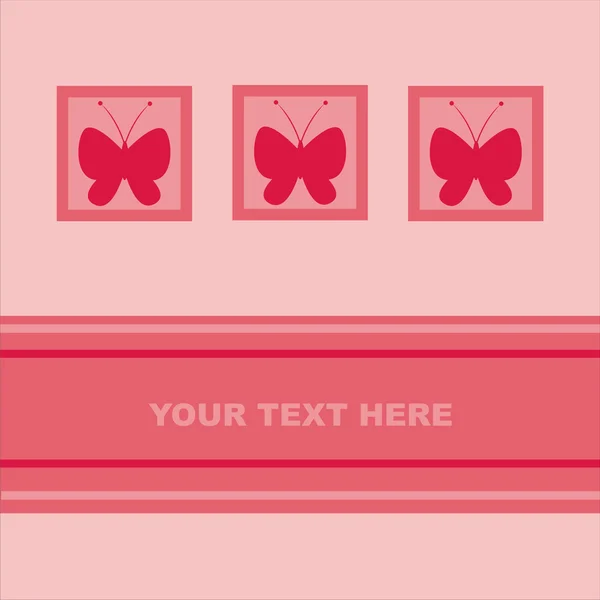 Cartão de borboleta —  Vetores de Stock