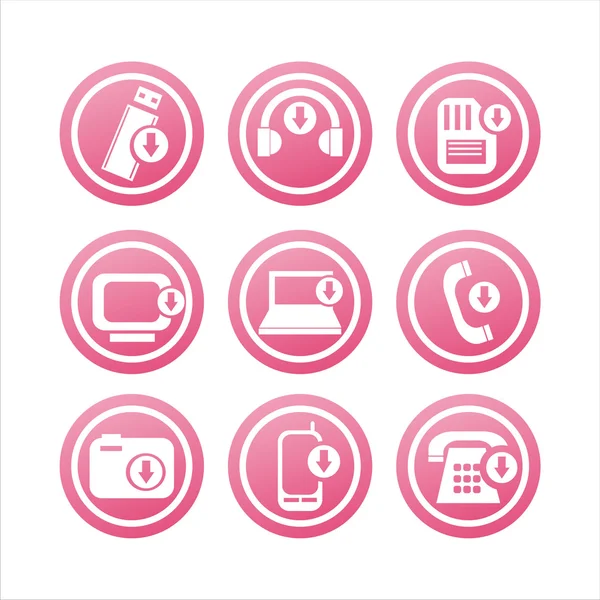 粉红色技术与箭头标志 — 图库矢量图片