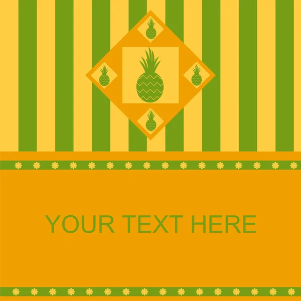 Cadre ananas — Image vectorielle