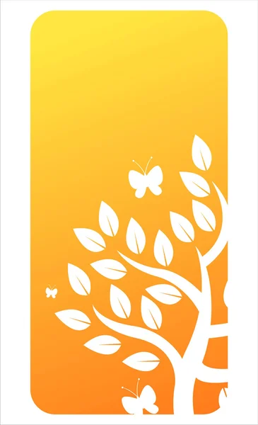 Orange floral banner — Stock Vector