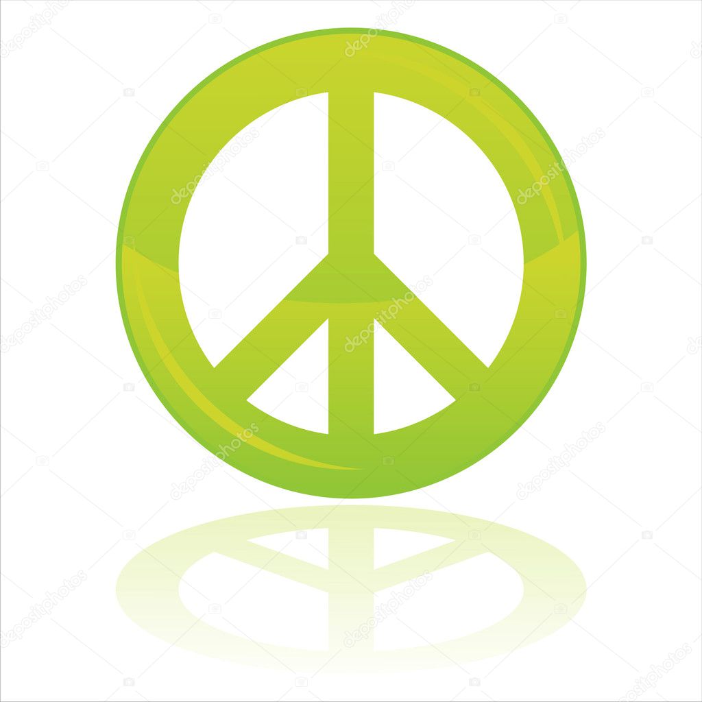 Peace symbol isolated on white
