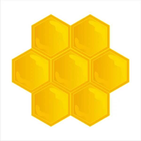 Nids d'abeilles isolés sur blanc — Image vectorielle