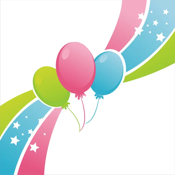 Verjaardags ballonnen achtergrond — Stockvector