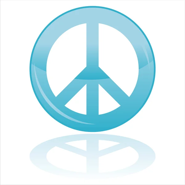 Béke-szimbólum elszigetelt fehér — Stock Vector