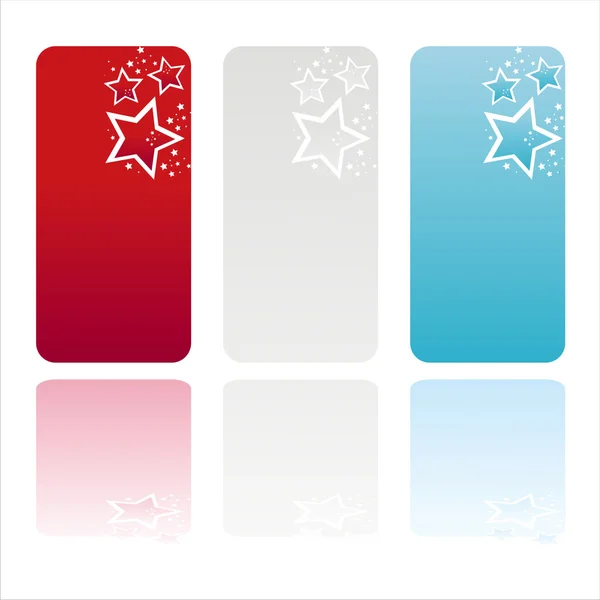 American colored stars banners — Stock Vector
