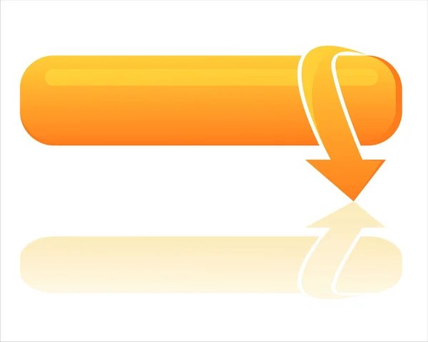 Bandeira laranja com seta — Vetor de Stock