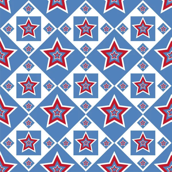 Amerikaanse gekleurde sterren patroon — Stockvector