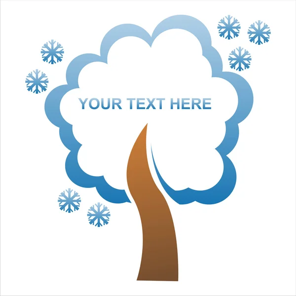Vinter träd ram — Stock vektor