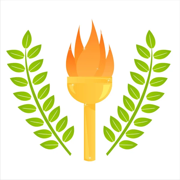 Олимпийский факел изолирован на белом — стоковый вектор