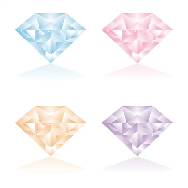Shiny diamonds — Stock Vector