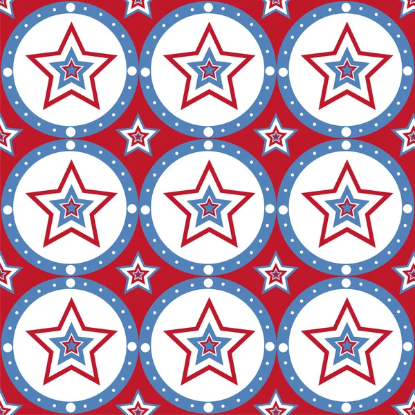 Americké barevné hvězdičky vzor — Stockový vektor