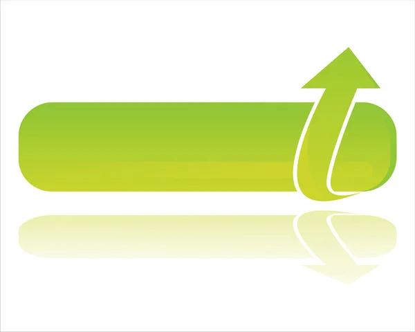Bannière verte avec flèche — Image vectorielle