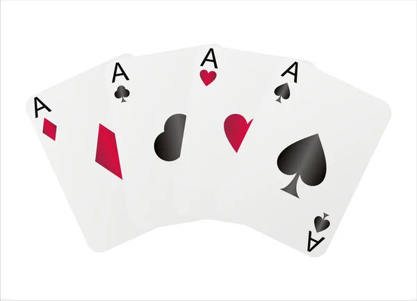 Aces isolated on white — Stock Vector