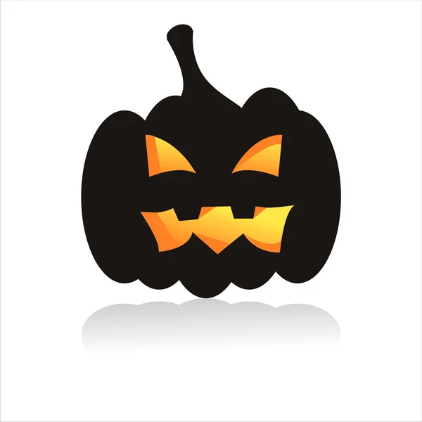Halloween pumpkin silhouette — Stock Vector