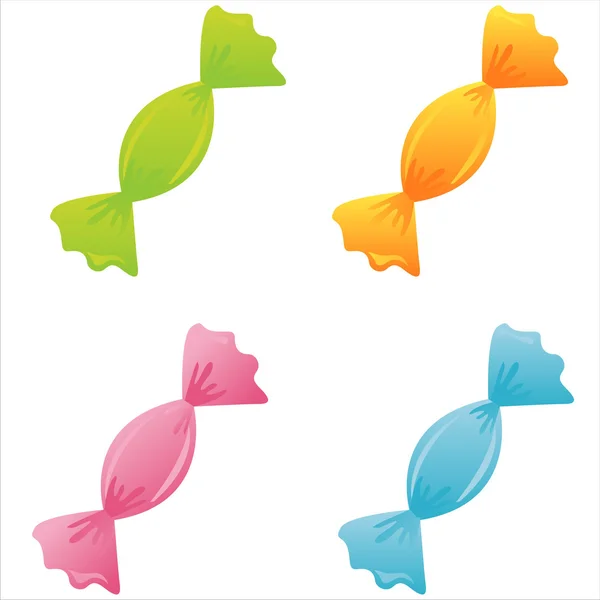 Icônes de bonbons colorés — Image vectorielle