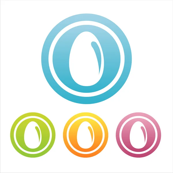 Цветные признаки яиц — стоковый вектор