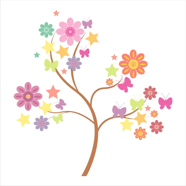 Árvore floral —  Vetores de Stock