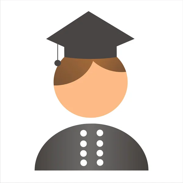 Εικονίδιο αποφοίτηση σπουδαστών — Διανυσματικό Αρχείο