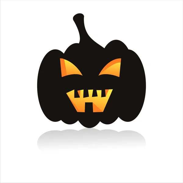 Silueta de calabaza de Halloween — Vector de stock
