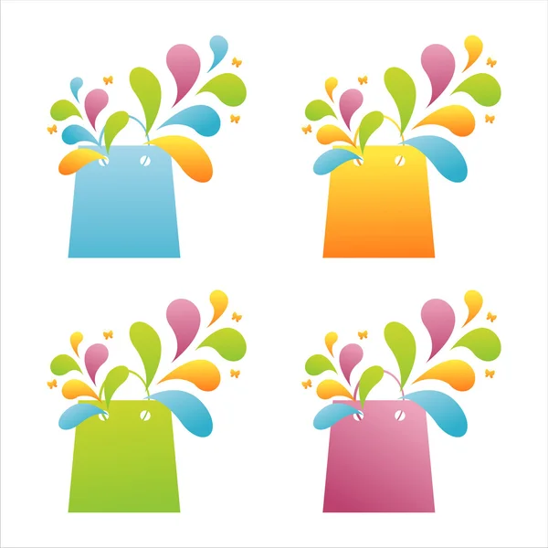 Kleurrijke shopping tassen — Stockvector