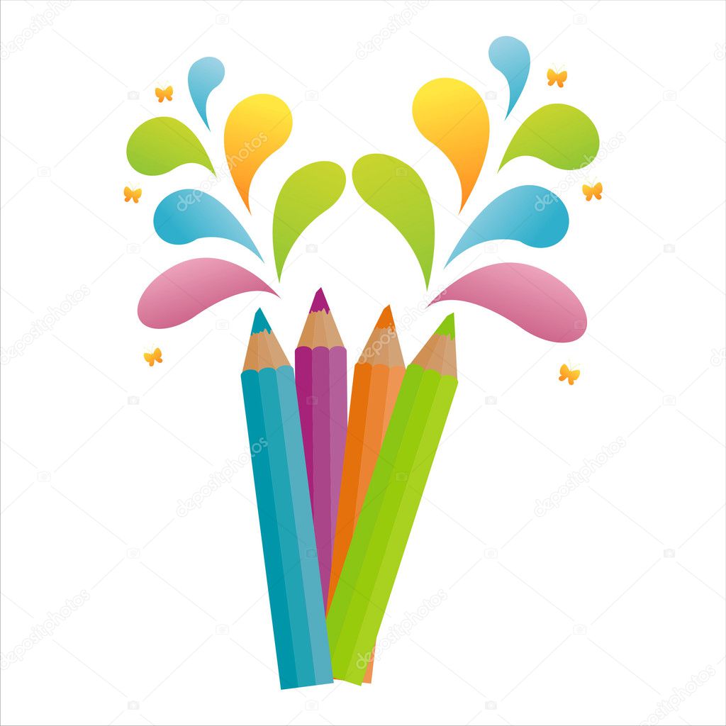 Rainbow pencils Stock Vector Image by ©isabelle #5629984