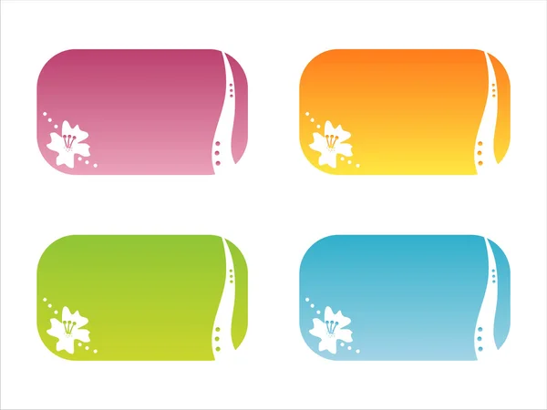 Cadres floraux colorés — Image vectorielle