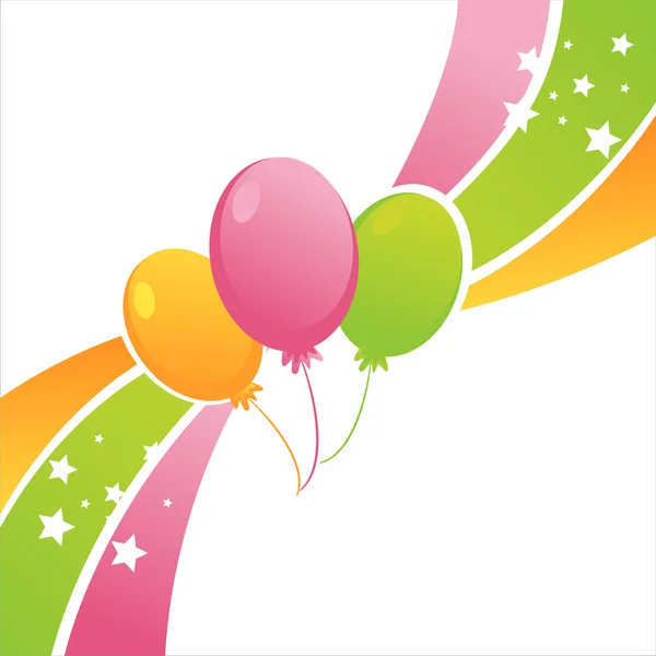 Doğum günü balonları arkaplanı — Stok Vektör