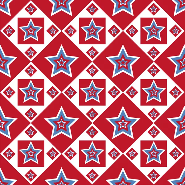 アメリカの着色された星パターン — ストックベクタ