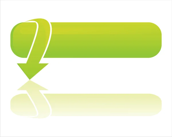 Bandeira verde com seta — Vetor de Stock