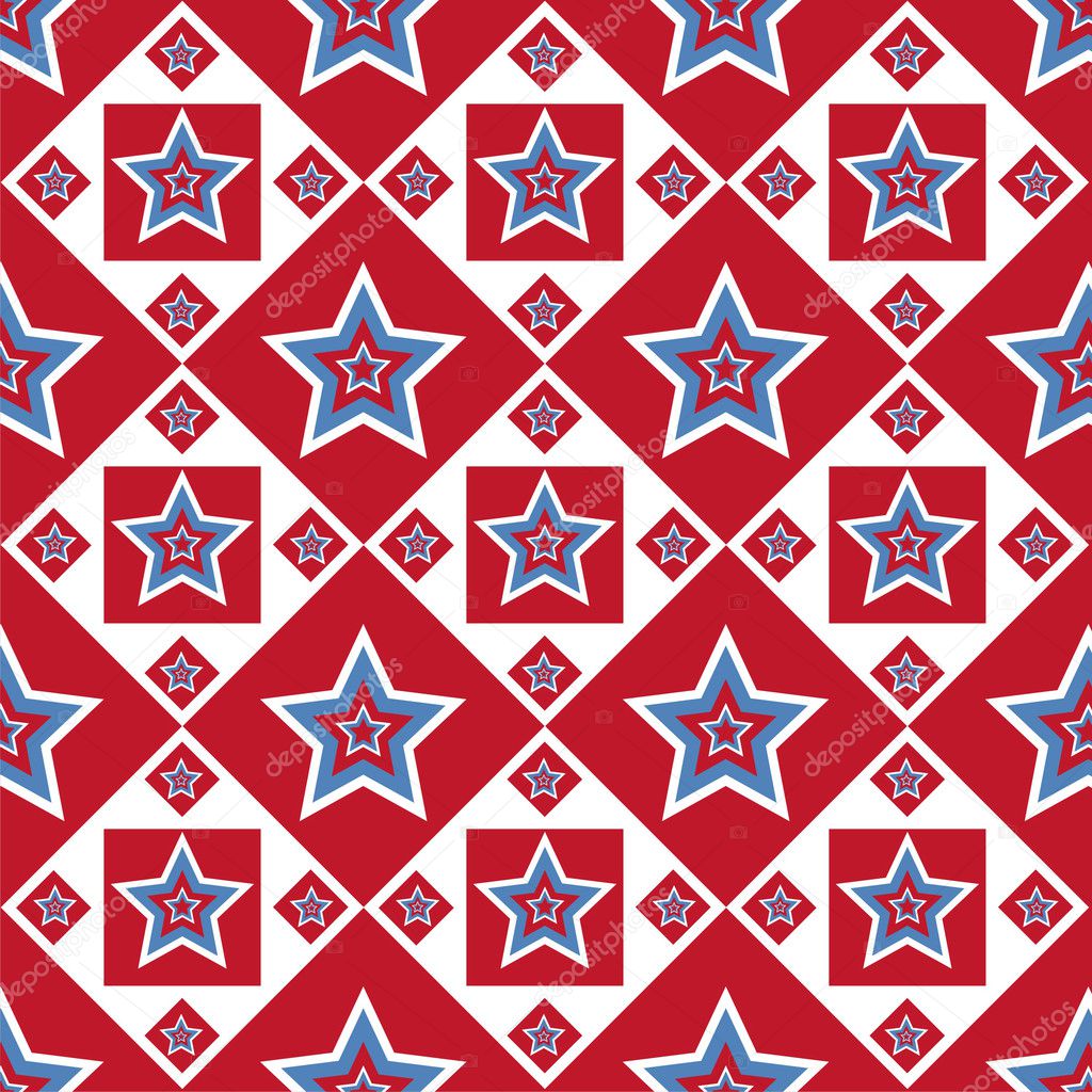 American colored stars pattern