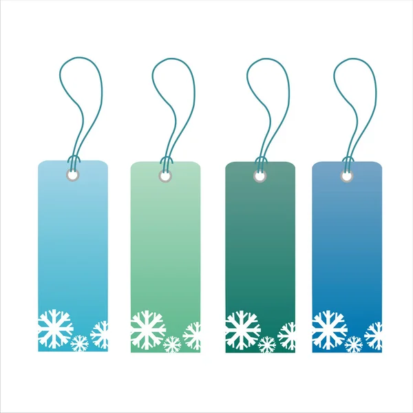 Etiquetas de flocos de neve — Vetor de Stock