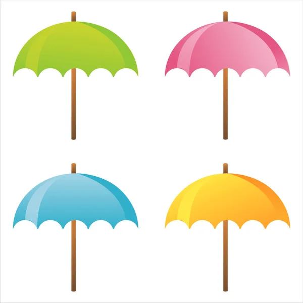彩色雨伞 — 图库矢量图片