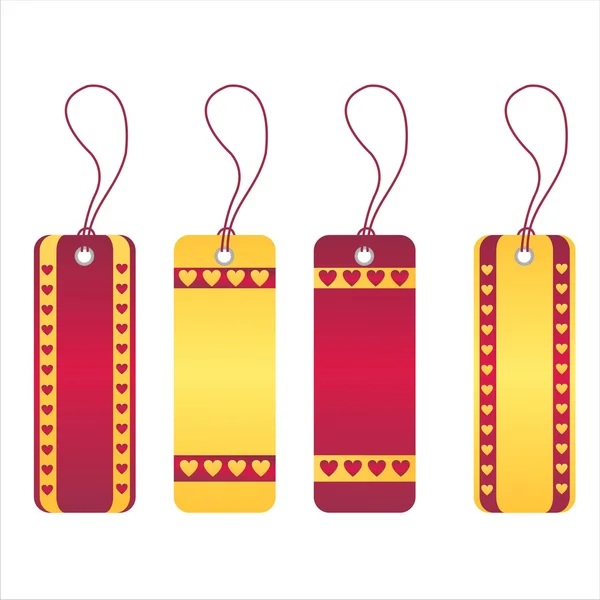 St. valentine's tags — Stock Vector