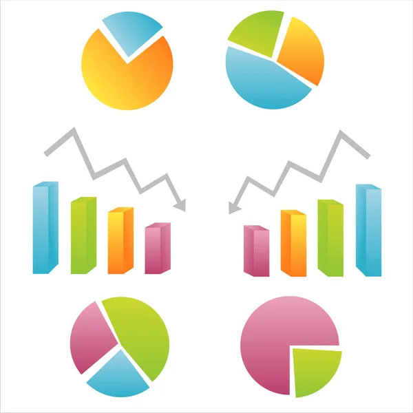 Ícones diagrama — Vetor de Stock