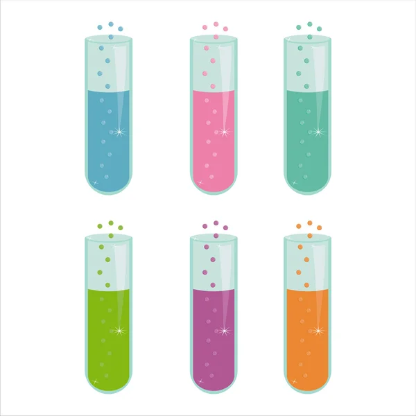다채로운 화학 병 아이콘 — 스톡 벡터