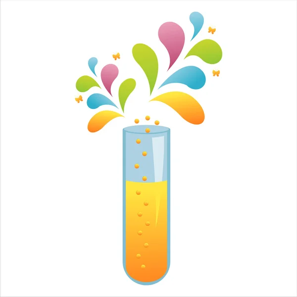Chemické láhev s barevným logem Stock Ilustrace
