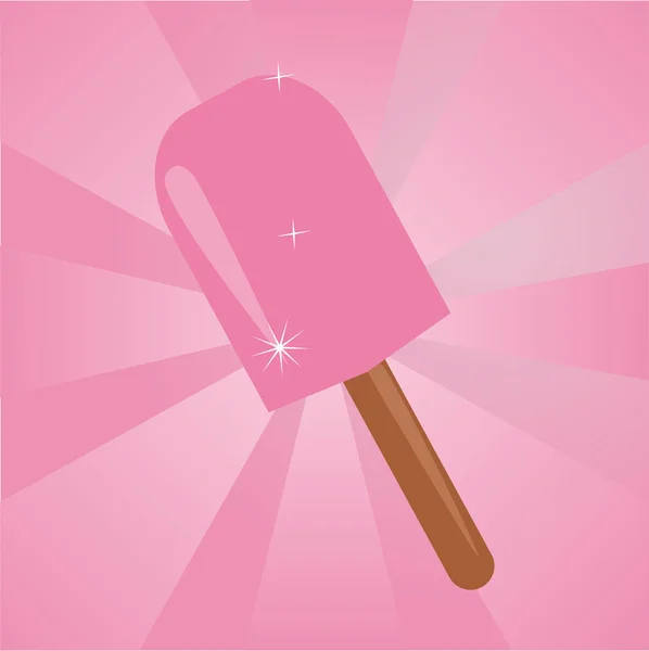 핑크 배경 위에 아이스크림 — 스톡 벡터